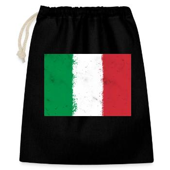 Drapeau de l’Italie - Sac cadeau 40 x 50 cm - noir - Devant