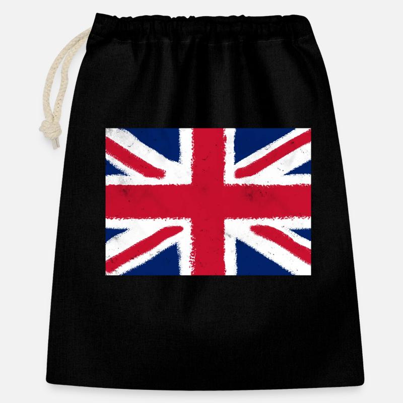 Drapeau du Royaume-Uni - Sac cadeau 40 x 50 cm - noir