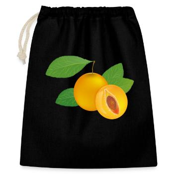 Mirabelle plum motif with juicy flesh - Gift Bag 40 x 50 cm - black - Front