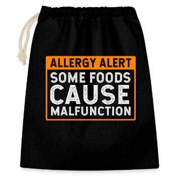 Food Allergy - Gift Bag 40 x 50 cm - black - Front