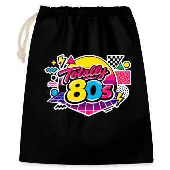 Totalement années 80 - Sac cadeau 40 x 50 cm - noir - Devant