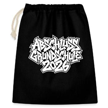 Elementary School Graduation 2026 Graffiti - Gift Bag 40 x 50 cm - black - Front