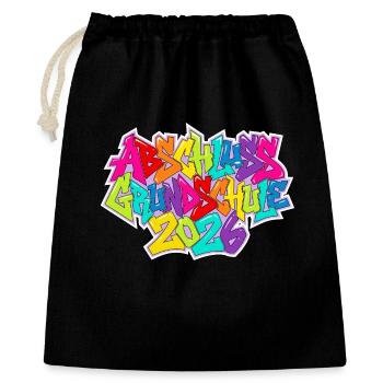 Grundschule Abschluss 2026 - Geschenkbeutel aus Baumwolle (40 x 50 cm) - Schwarz - Vorne
