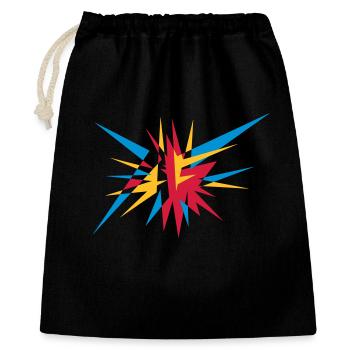 Explosion und Strahlen - Geschenkbeutel aus Baumwolle (40 x 50 cm) - Schwarz - Vorne