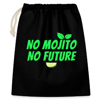 mojito, cocktail, mojito fan, rum - Gift Bag 40 x 50 cm - black - Front