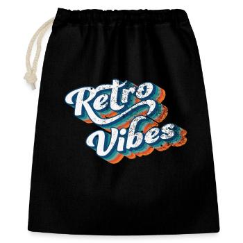 Retro Vibes: Elegant Vintage Font Art - Gift Bag 40 x 50 cm - black - Front