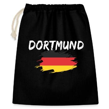 Dortmund Allemagne Drapeau - Sac cadeau 40 x 50 cm - noir - Devant