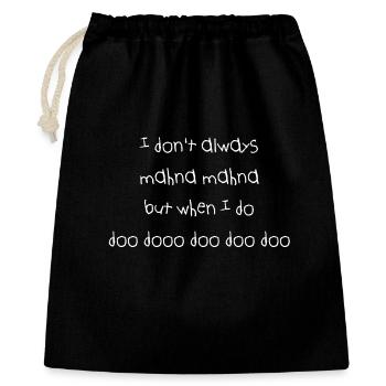 Mahna Mahna - doo dooo doo doo doo Meme - Geschenkbeutel aus Baumwolle (40 x 50 cm) - Schwarz - Vorne