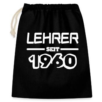Lehrerin 1960 - Geschenkbeutel aus Baumwolle (40 x 50 cm) - Schwarz - Vorne