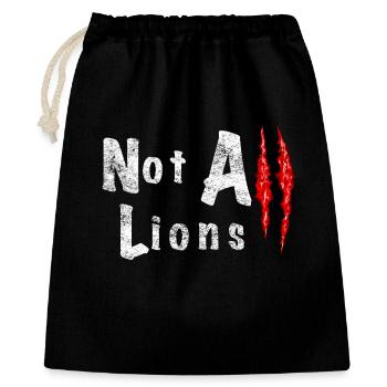 Not All Lions 2.... - Geschenkbeutel aus Baumwolle (40 x 50 cm) - Schwarz - Vorne