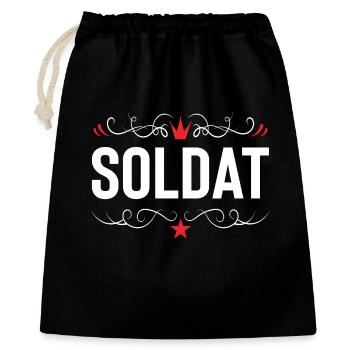 Profession de soldat - Sac cadeau 40 x 50 cm - noir - Devant