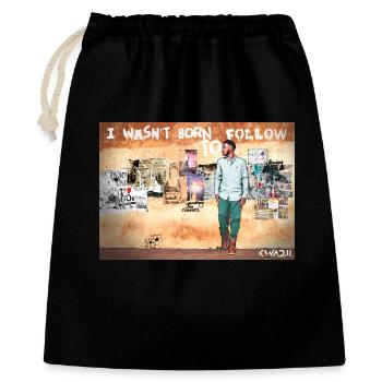 Je ne suis pas né pour suivre ! - Sac cadeau 40 x 50 cm - noir - Devant