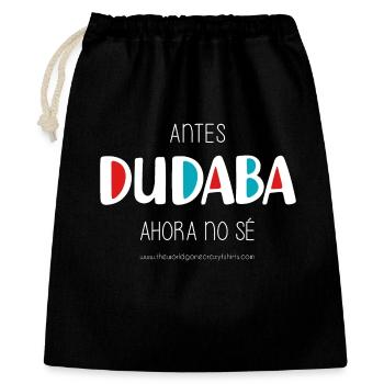 J’avais l’habitude de douter (sombre) - Sac cadeau 40 x 50 cm - noir - Devant