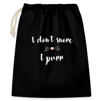 Je ne ronfle pas, je ronronne - Sac cadeau 40 x 50 cm - noir - Devant