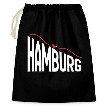 Hamburg - Gift Bag 40 x 50 cm - black - Front