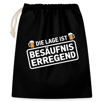 L’endroit est une bière de soirée alcoolisée - Sac cadeau 40 x 50 cm - noir - Devant
