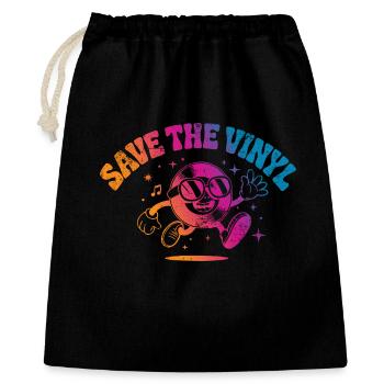 Save the Vinyl DJ Music - Gift Bag 40 x 50 cm - black - Front