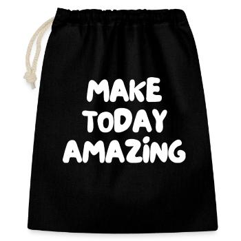 make today amazing - Gift Bag 40 x 50 cm - black - Front