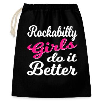 Rockabilly Vintage Girl Power - Gift Bag 40 x 50 cm - black - Front