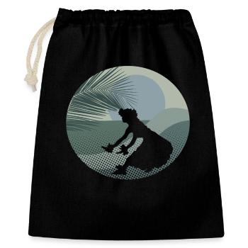 Hawaii Girl - Geschenkbeutel aus Baumwolle (40 x 50 cm) - Schwarz - Vorne
