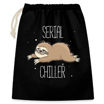 Serial Chiller - Geschenkbeutel aus Baumwolle (40 x 50 cm) - Schwarz - Vorne