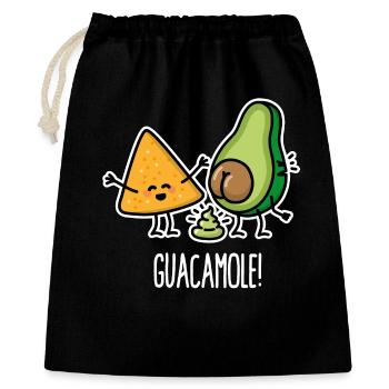 Funny Guac Avocado poop tortilla chips guacamole - Gift Bag 40 x 50 cm - black - Front