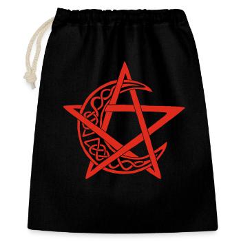 Red Lunar Pentagram - Gift Bag 40 x 50 cm - black - Front