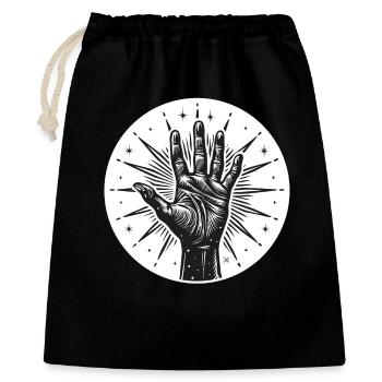 Star Hand with Flashes - Gift Bag 40 x 50 cm - black - Front