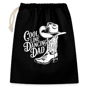 Design cool de papa danseur en ligne country western - Sac cadeau 40 x 50 cm - noir - Devant