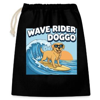 Surfer Dog Surf - Gift Bag 40 x 50 cm - black - Front