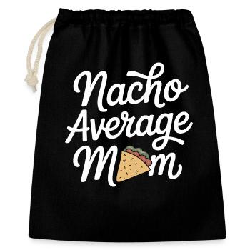 Nacho Maman Moyenne Drôle - Sac cadeau 40 x 50 cm - noir - Devant