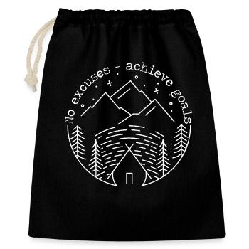 No excuses - achieve goals - Gift Bag 40 x 50 cm - black - Front