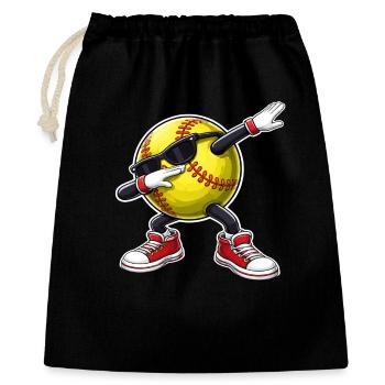 Softball Dabbing - Gift Bag 40 x 50 cm - black - Front