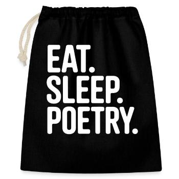 Eat Sleep Poetry Tee - Gift Bag 40 x 50 cm - black - Front