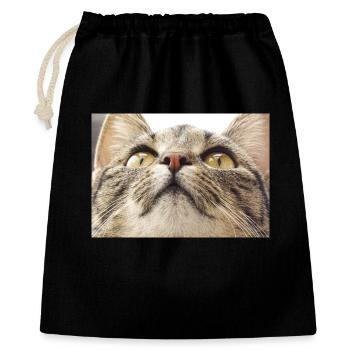 Visage de chat Minka - Sac cadeau 40 x 50 cm - noir - Devant