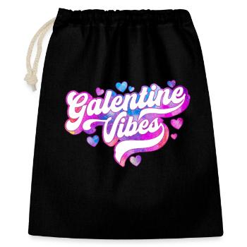 Ambiance Galentine Soirée de groupe de filles assorties mignonnes - Sac cadeau 40 x 50 cm - noir - Devant