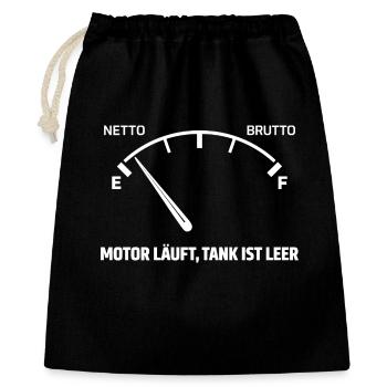 Engine runs tank empty - Gift Bag 40 x 50 cm - black - Front