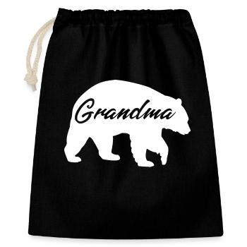 Chemise cadeau mignonne Grand-mère Ours - Sac cadeau 40 x 50 cm - noir - Devant