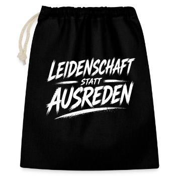 Passion instead of excuses - Gift Bag 40 x 50 cm - black - Front