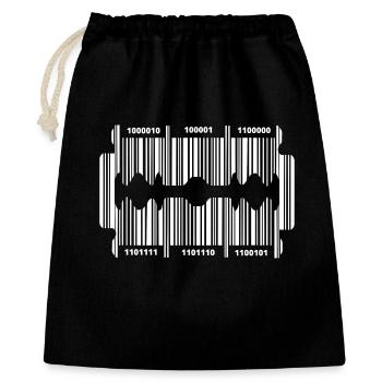 Razor blade with code - Gift Bag 40 x 50 cm - black - Front