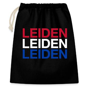 LEIDEN Netherlands Niederlande Flgge - Gift Bag 40 x 50 cm - black - Front