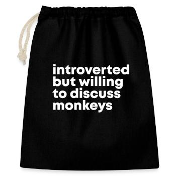 Monkey - Gift Bag 40 x 50 cm - black - Front