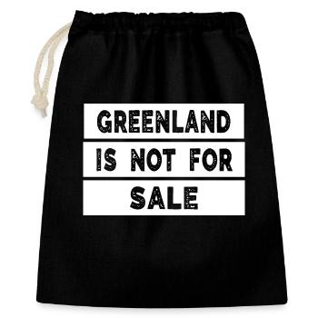 Le Groenland n’est pas à vendre - Sac cadeau 40 x 50 cm - noir - Devant