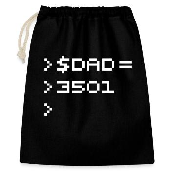 DAD Terminal de Pixels Nerd Code 8-Bits Rétro - Sac cadeau 40 x 50 cm - noir - Devant