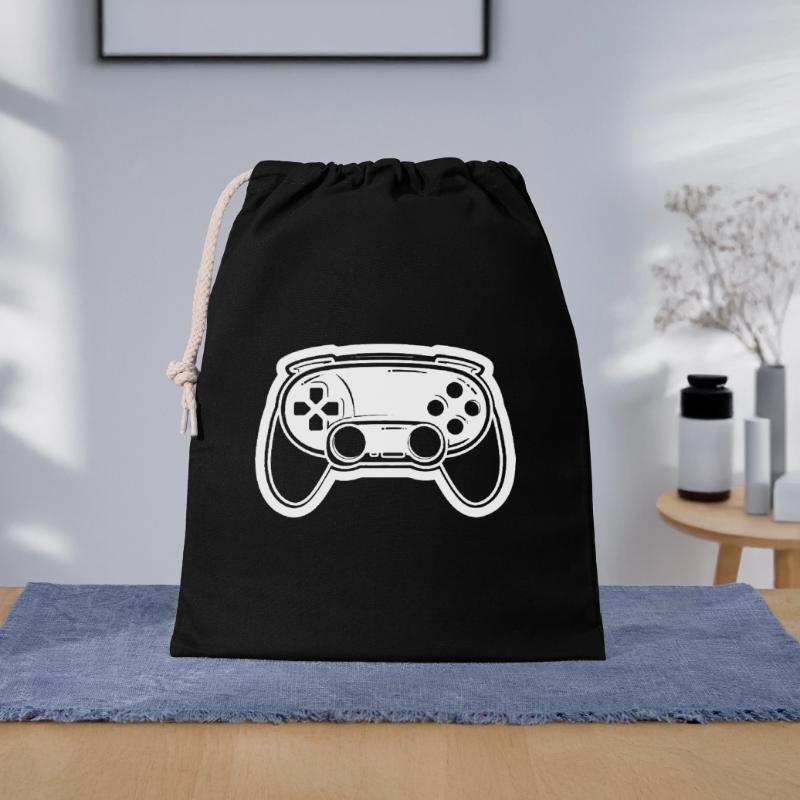 Videospiel Controller Zeichnung Geschenkbeutel aus Baumwolle (40 x 50 cm)