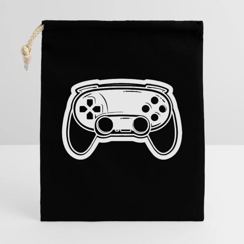 Videospiel Controller Zeichnung Geschenkbeutel aus Baumwolle (40 x 50 cm)