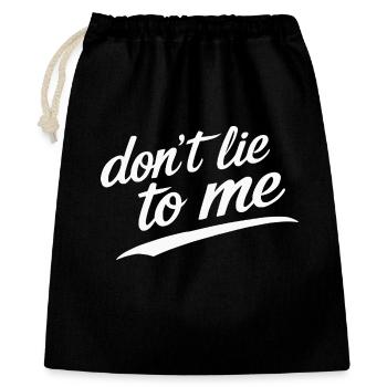 Ne me mens pas - Sac cadeau 40 x 50 cm - noir - Devant