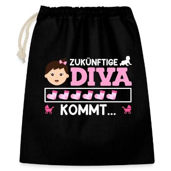 Soon Mom FUTURE DIVA IS COMING Funny - Gift Bag 40 x 50 cm - black - Front