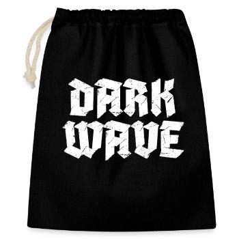 Dark-Wave-Typografie-Logodesign - Geschenkbeutel aus Baumwolle (40 x 50 cm) - Schwarz - Vorne