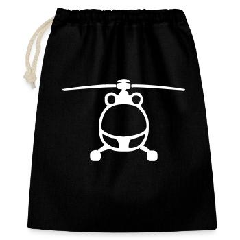 Hélicoptères - Sac cadeau 40 x 50 cm - noir - Devant